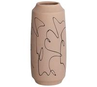 Beliani Flower Vase SUNFISH Stoneware 33 cm Sand Beige, Cream