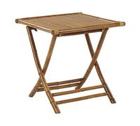Beliani Foldable Bistro Table 70 X 70 Cm Natural Wood Indoor Outdoor