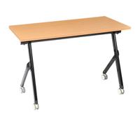 Beliani Foldable Office Desk Bendi 120 Cm 60 Cm Brown
