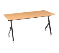 Beliani Foldable Office Desk Bendi 160 Cm 60 Cm Brown