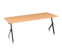 Beliani Foldable Office Desk Bendi 180 Cm 60 Cm Brown
