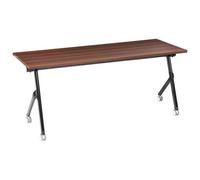 Beliani Foldable Office Desk Bendi 180 Cm 60 Cm Dark Brown