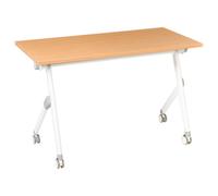 Beliani Foldable Office Desk Bendi Brown 120 Cm 60 Cm