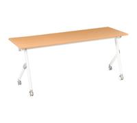 Beliani Foldable Office Desk Bendi Brown 180 Cm 60 Cm
