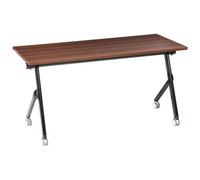 Beliani Foldable Office Desk Bendi Dark Brown 160 Cm 60 Cm
