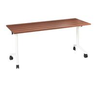 Beliani Foldable Office Desk Cavi Dark Brown 160 Cm 60 Cm