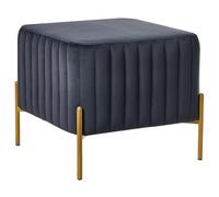 Footstool UTAH Velvet Black