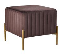 Footstool UTAH Velvet Dark Brown