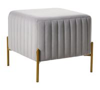 Footstool UTAH Velvet Grey