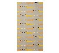 Beliani Fox Home Grey Area Rug 80 X 150 Cm - Low Pile Fox Print For Kids' Rooms