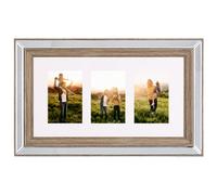 Beliani Frame For 3 Photos Sinta Silver