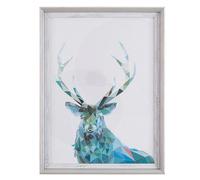 Beliani Framed Wall Print Kayes Animal Motif 30 X 40 Cm Blue