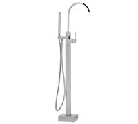 Beliani Freestanding Bathtub Faucet Ribbon Silver, Silver