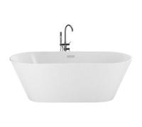 Beliani Freestanding Bathtub HAVANA 1500 x 750 mm White, White