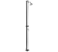 Beliani Freestanding Outdoor Solar Shower Elqui Silver