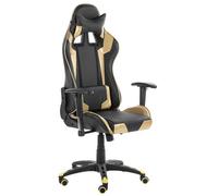 Beliani Gaming Chair Knight Faux Leather Gold
