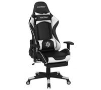 Beliani Gaming Chair Faux Leather White Victory