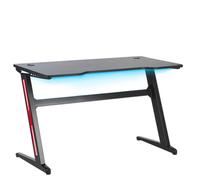 Beliani Gaming Desk Darfur Black 120 Cm 60 Cm Rgb Led