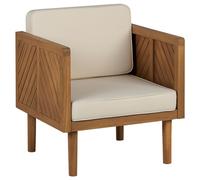Beliani Garden Armchair BARATTI Acacia Wood Brown
