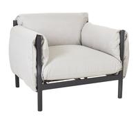 Beliani Garden Armchair Esperia Metal Grey