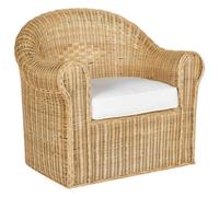 Beliani Garden Armchair Livadeia Rattan Natural