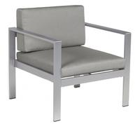 Beliani Garden Armchair SALERNO Metal Dark Grey, Grey