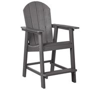 Garden Bar Chair ADIRONDACK Synthetic Material Dark Grey