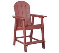 Garden Bar Chair ADIRONDACK Synthetic Material Red