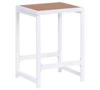 Garden Bar Chair AVETRANA Metal Brown/ White