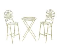 Beliani Garden Bar Set Folding Bivio Metal Light Green, Green