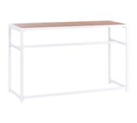 Beliani Garden Dining Table Avetrana 150/50cm Brown/ White, White