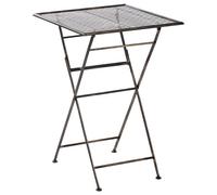 Beliani Garden Bar Table Bormio 60 Cm 60 Cm Metal Black