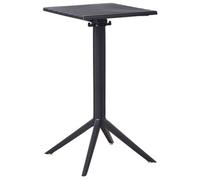 Garden Bar Table LEMNOS 60 cm 60 cm Black