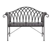 Garden Bench MILAZZO 130 cm Metal Black