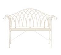 Garden Bench MILAZZO 130 cm Metal White