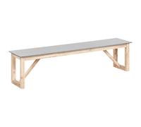 Beliani Garden Bench Notteri 180 Cm Concrete Grey