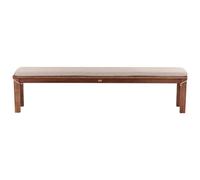 Beliani Garden Bench With Cushion Monsano 170 Cm Eucalyptus Wood Beige