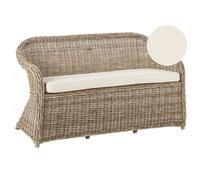 Beliani Garden Sofa 2 Seater Susua Rattan Natural, Brown