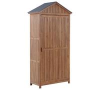 Beliani Garden Cabinet Savoca 100 Cm 200 Cm Acacia Wood Brown