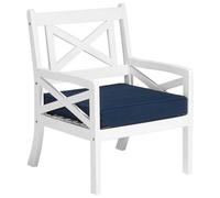 Beliani Garden Chair Baltic Acacia Wood Navy Blue