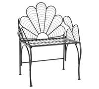 Beliani Garden Chair LIGURIA Metal Black, Black