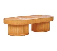 Beliani Garden Coffee Table AIROLE Rattan Brown