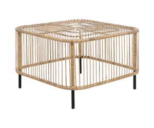 Beliani Garden Coffee Table Cesenatico 67 Cm 67 Cm Rattan Natural