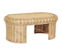 Beliani Garden Coffee Table Livadeia 60/96cm Rattan Natural