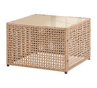 Garden Coffee Table OMEGANA 66 cm 66 cm PE Rattan Beige