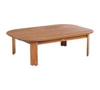 Beliani Garden Coffee Table Talsano 120 Cm 80 Cm Acacia Wood Brown