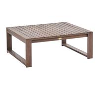Beliani Certified Acacia Wood Garden Coffee Table 90 x 75 cm Dark TIMOR II