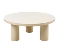 Beliani Garden Coffee Table Vipiteno 80 Cm 80 Cm Metal Beige