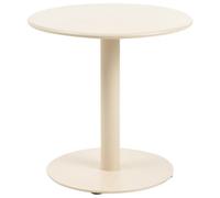 Beliani Garden Coffee Table Vittuone 50 Cm 50 Cm Metal Beige