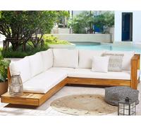 Garden Corner Sofa 5 Seater MARETTIMO Left Hand Certified Acacia Wood Brown